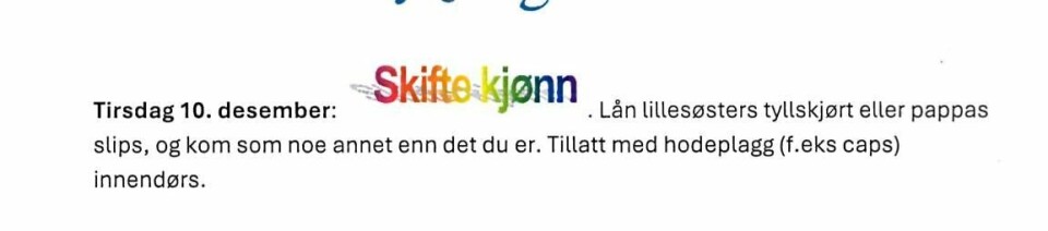 TEMA: Slik ble Mære-foreldrene presentert for temadagen på Mære barneskole.