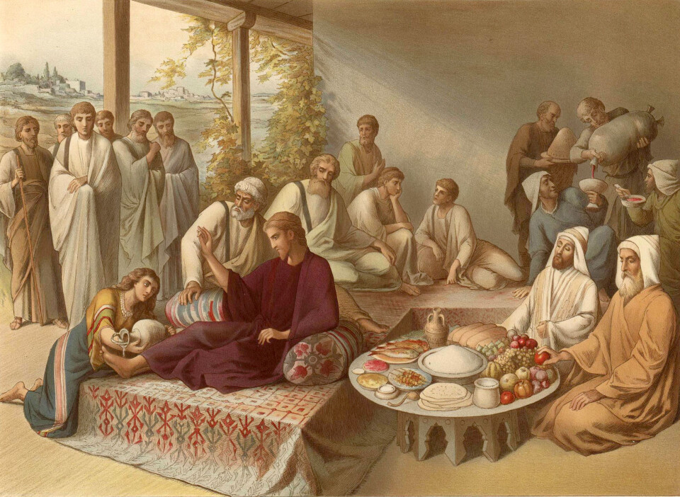 JESUS SALVES: Salvingen av Jesus bevitner for oss at Jesus er GT-profetienes lovede Messias (= «den salvede»). Derfor er dét en hovedsak i palmesøndagsteksten, skriver Odd Sverre Hove.