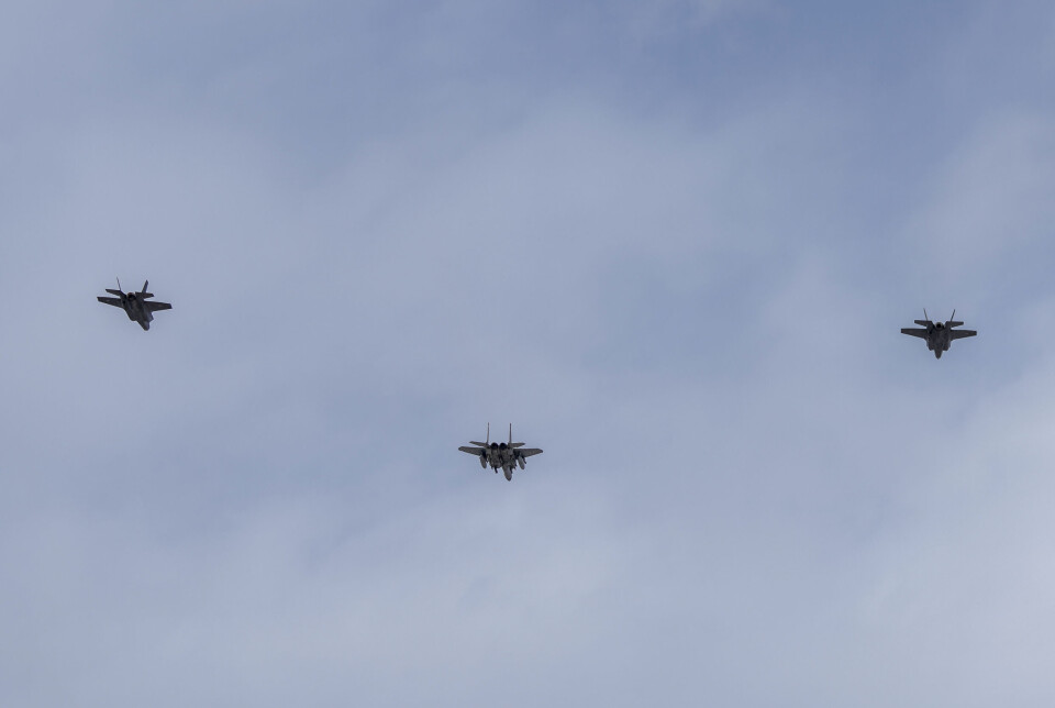 Israelske kampfly var i aksjon i natt. Bildet av flyene er fra tidligere i år.