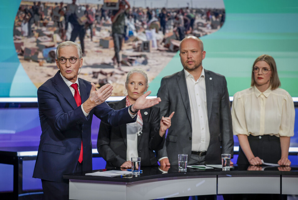 Bilde er tatt under partilederdebatten på TV2 i Bergen i august.
Foto: Paul S. Amundsen / NTB