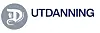 Utdanning-logo i blått og grått på hvit bakgrunn.
