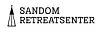 Logo med teksten Sandom retreatsenter og et stilisert teltikon.